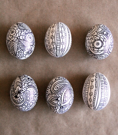 Doodle Easter Eggs via Alisa Burke