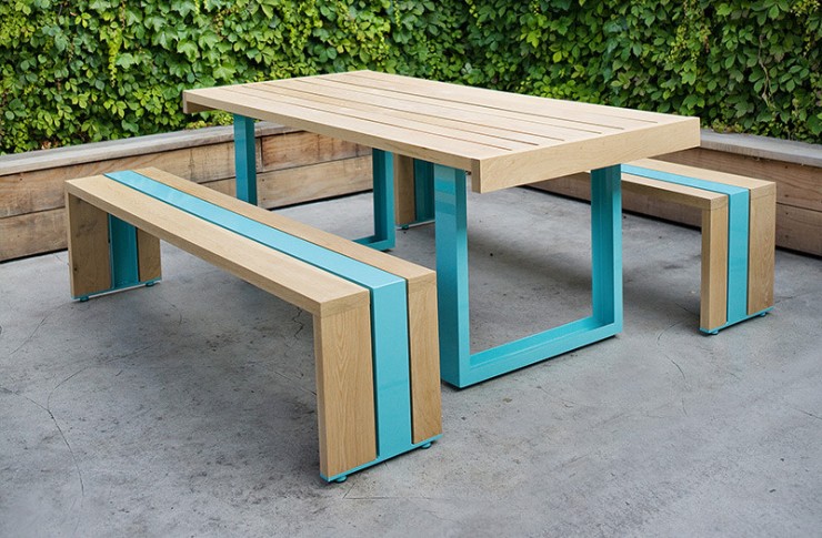 FINDS - Fantastic Furniture Picnic Table - SR White Oak Table Set from Scout Regalia