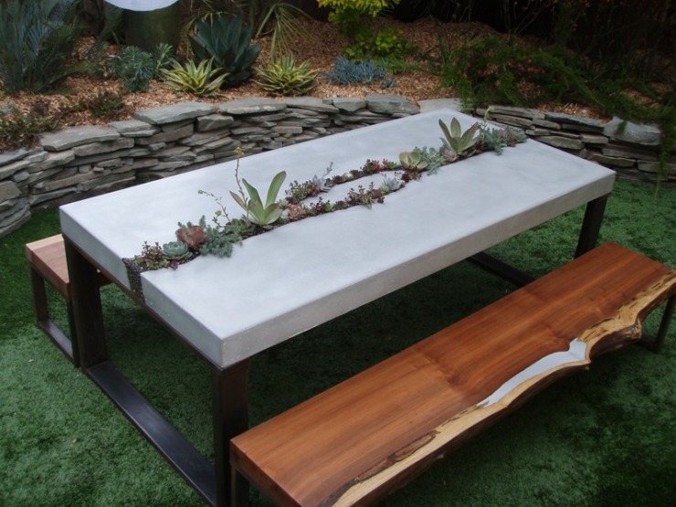 Finds - Fantastic Furniture - Picnic Tables - Sunset Celebration Succulent Table from 5 Feet to the Moon