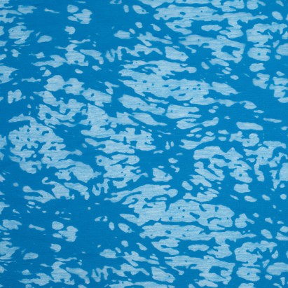 Mailbu Blue Burnout Cotton Jersey - Mood Fabrics - FINDS - Textile Tuesday - Summer Prints